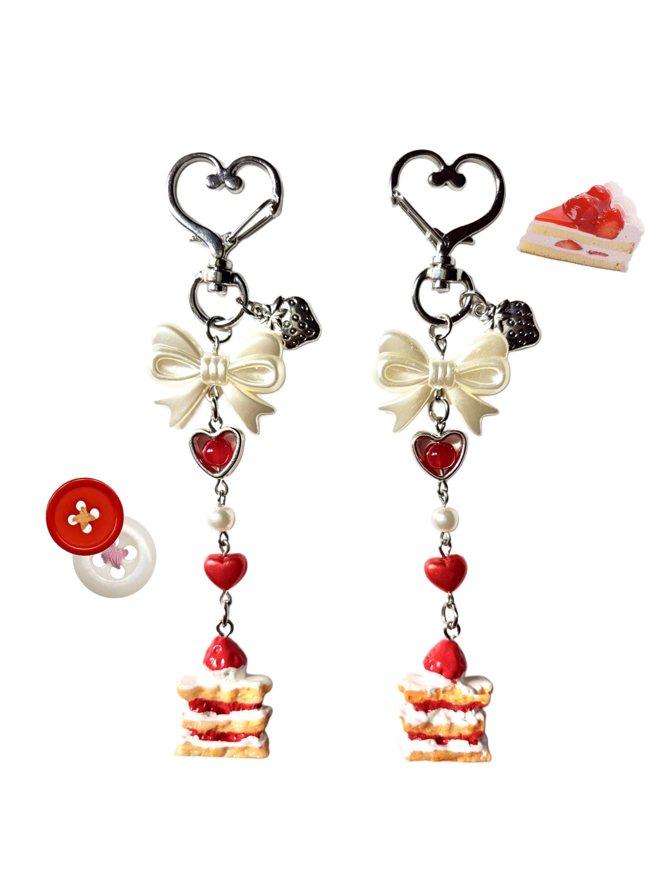 cute cake keychain