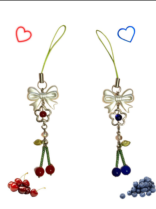 cute cherry phone charm